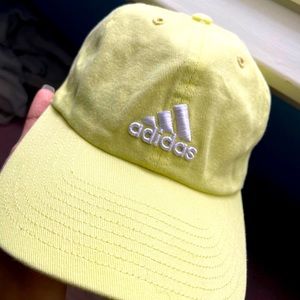 Pastel yellow adidas cap